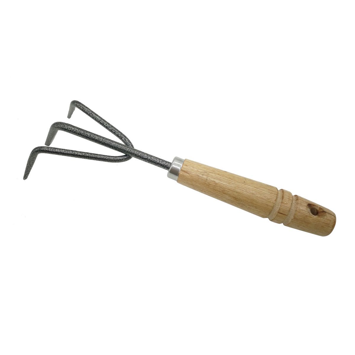 GARDENSTAR Griffe de jardin à 3 dents en bois et acier - 26,5 x 8 cm