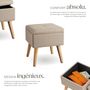 Voir la diapositive 3 : tectake Pouf avec espace de rangement carré sable