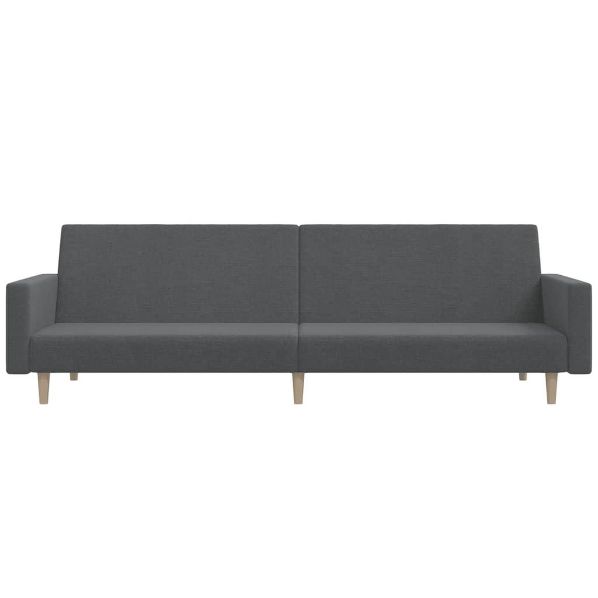 Voir la diapositive 5 : VIDAXL Canape-lit a 2 places gris clair tissu