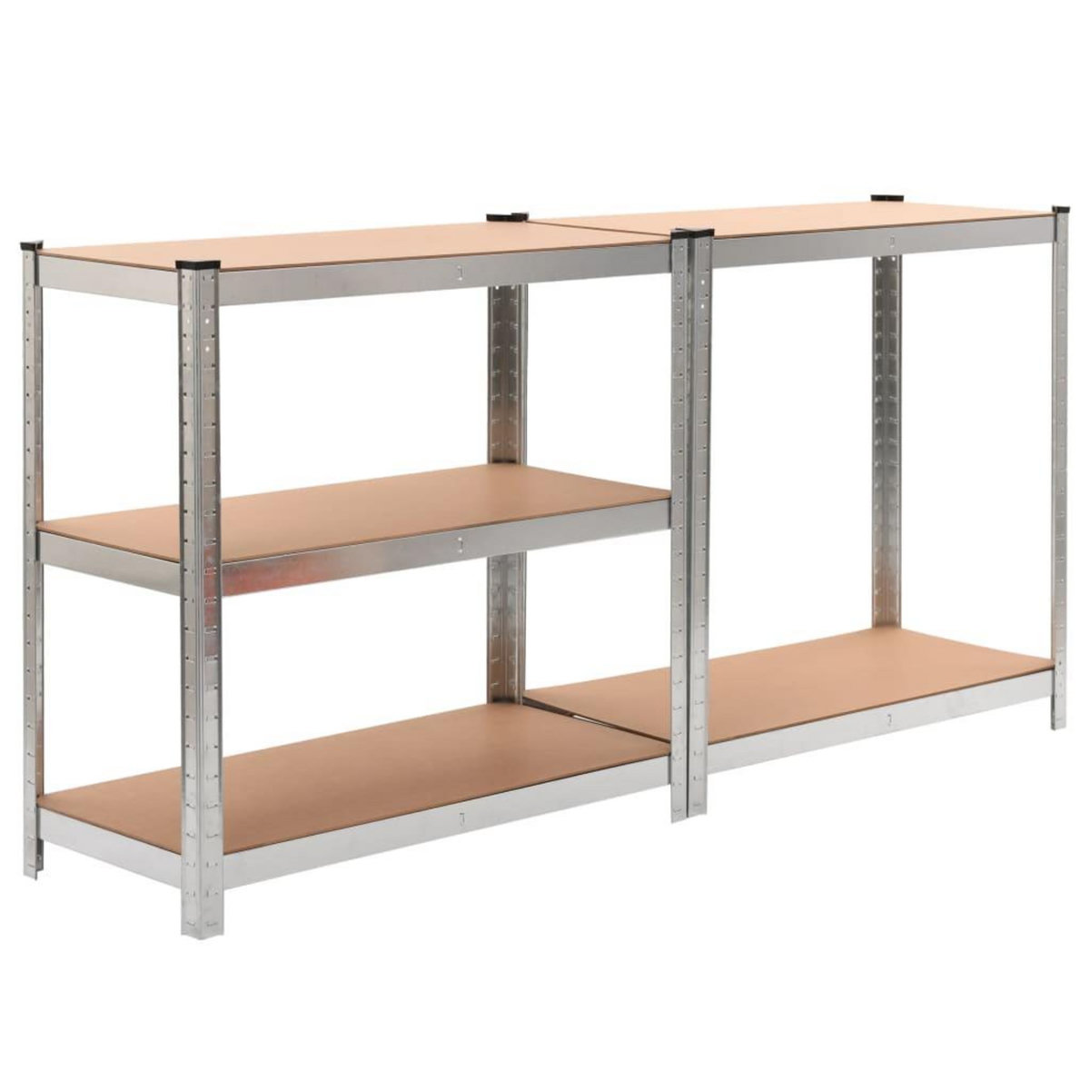 VIDAXL Etagere resistante a 5 niveaux Argente Acier et bois ingenierie