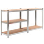 Voir la diapositive 4 : VIDAXL Etagere resistante a 5 niveaux Argente Acier et bois ingenierie