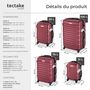 Voir la diapositive 6 : tectake Set de valises rigides 4 pièces en plastique ABS robuste, pèse-bagages et une étiquette de valise incluses rouge bordeaux