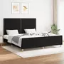 VIDAXL Cadre de lit avec tete de lit Noir 160x200 cm Tissu