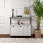 Voir la diapositive 2 : Habitat et Jardin Buffet en bois  Solace  - 120 x 30 x 77 cm - Blanc