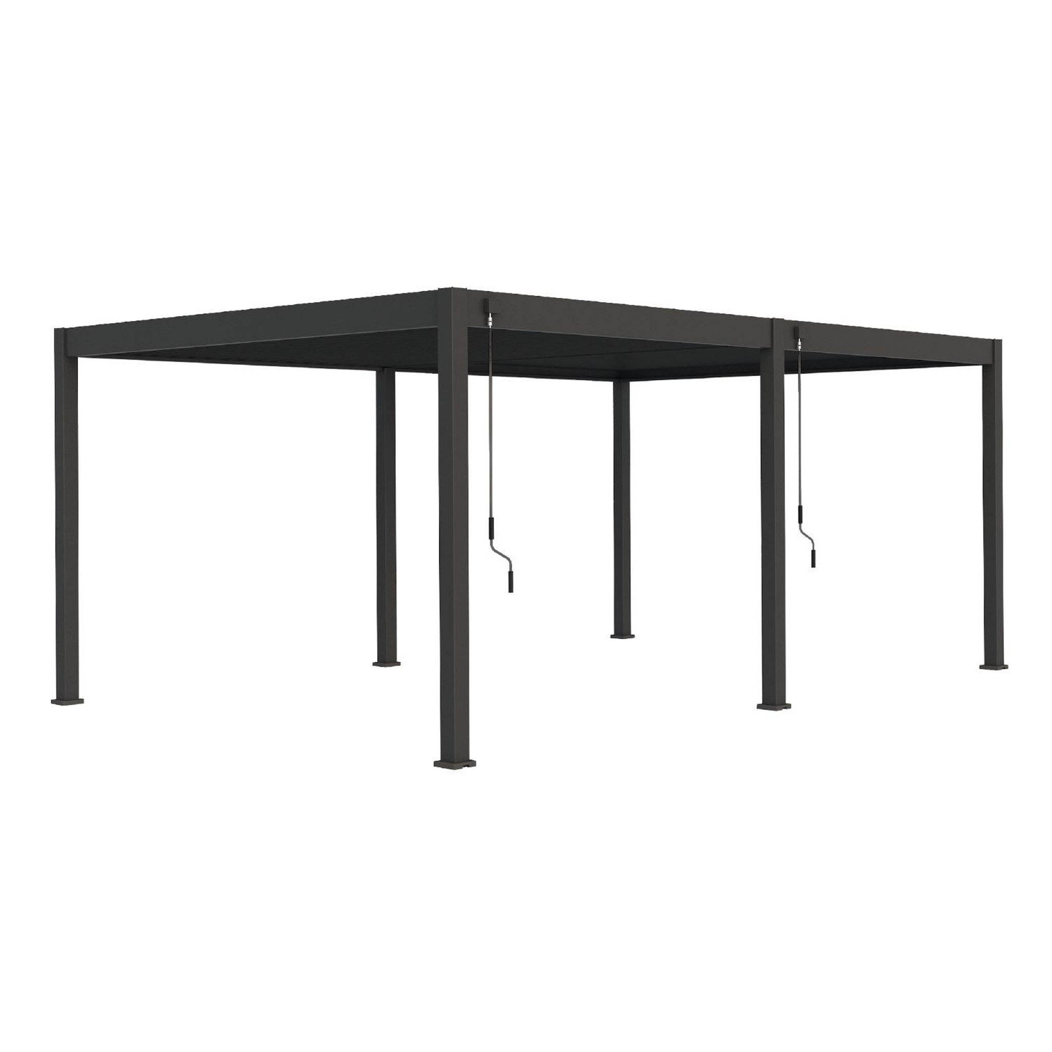 Voir la diapositive 3 : Pergola Bioclimatique autoportée 4x6 m - Aluminium - Anthracite - VS OmBREA®