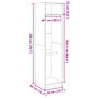Voir la diapositive 6 : VIDAXL Garde-robe Blanc 50x50x200 cm Bois d'ingenierie