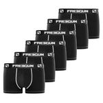 FREEGUN Lot de 6 Boxers homme microfibre. Coloris disponibles : Noir