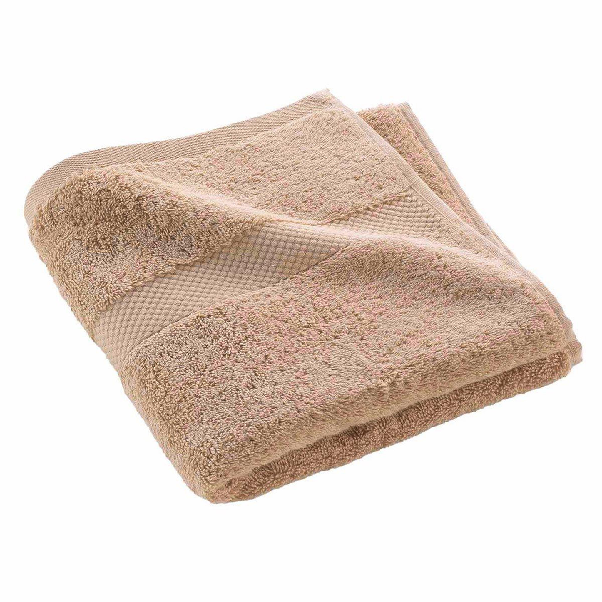 Douceur d'Intérieur Serviette de Toilette  Elegance  50x90cm Noisette