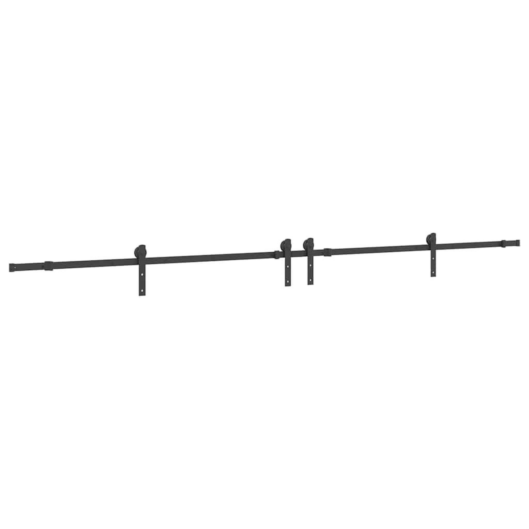 Voir la diapositive 2 : VIDAXL Kit de quincaillerie de porte coulissante 366 cm acier noir