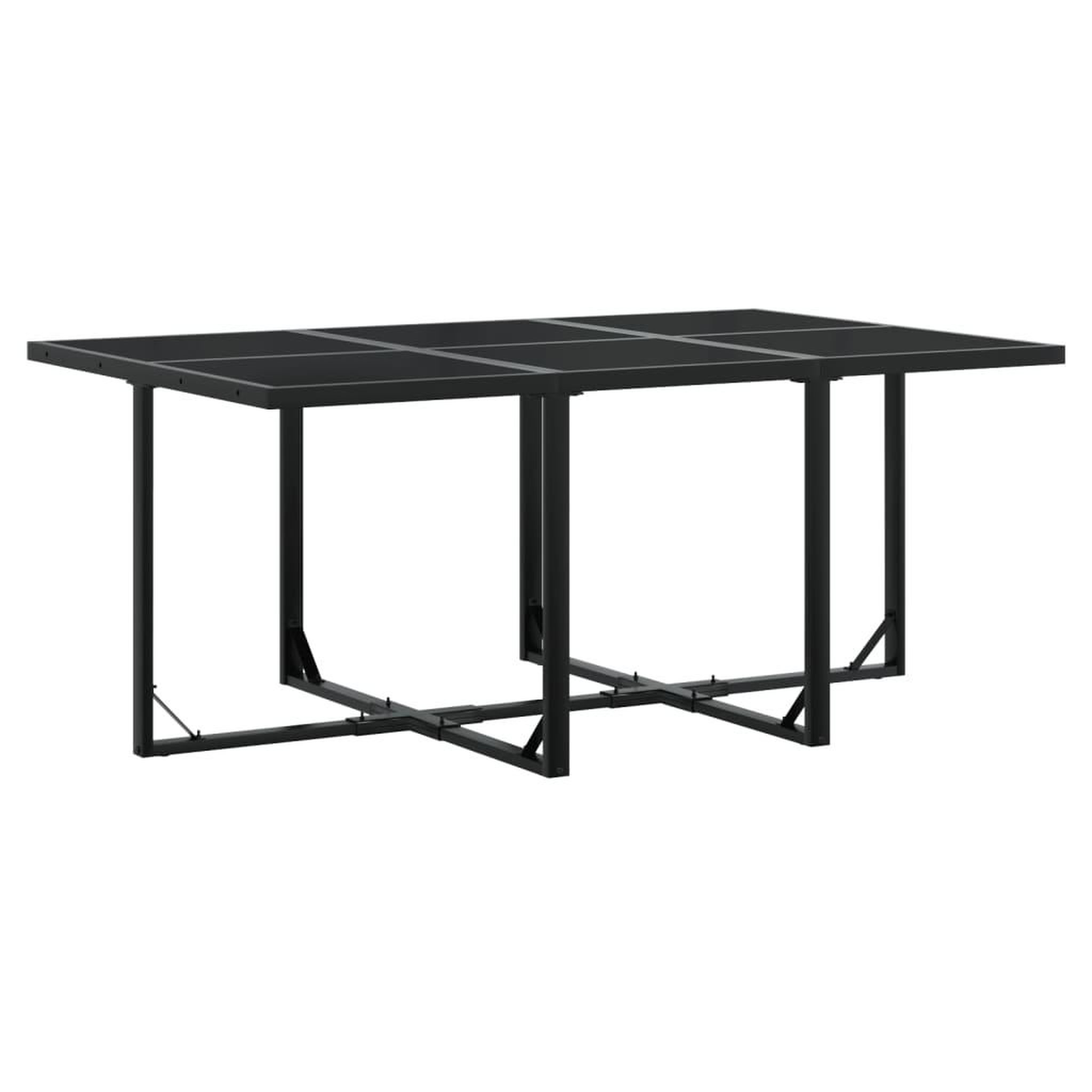 Voir la diapositive 5 : VIDAXL Ensemble a manger de jardin 11 pcs coussins noir resine tressee
