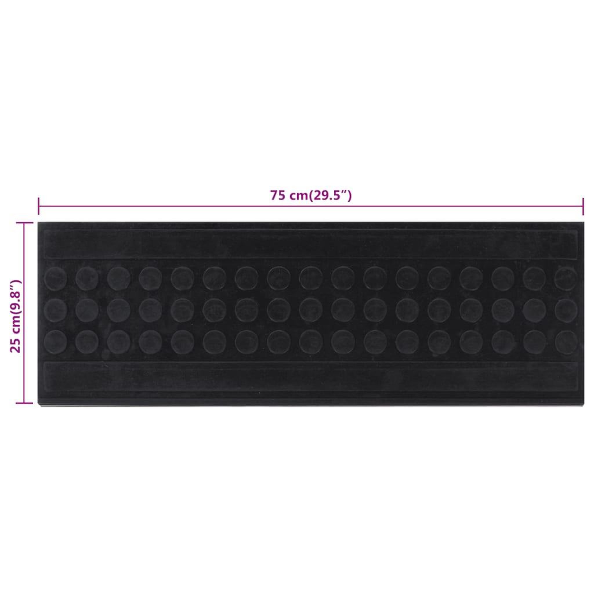Voir la diapositive 6 : VIDAXL Marches d'escalier 5 pcs 25x75 cm caoutchouc