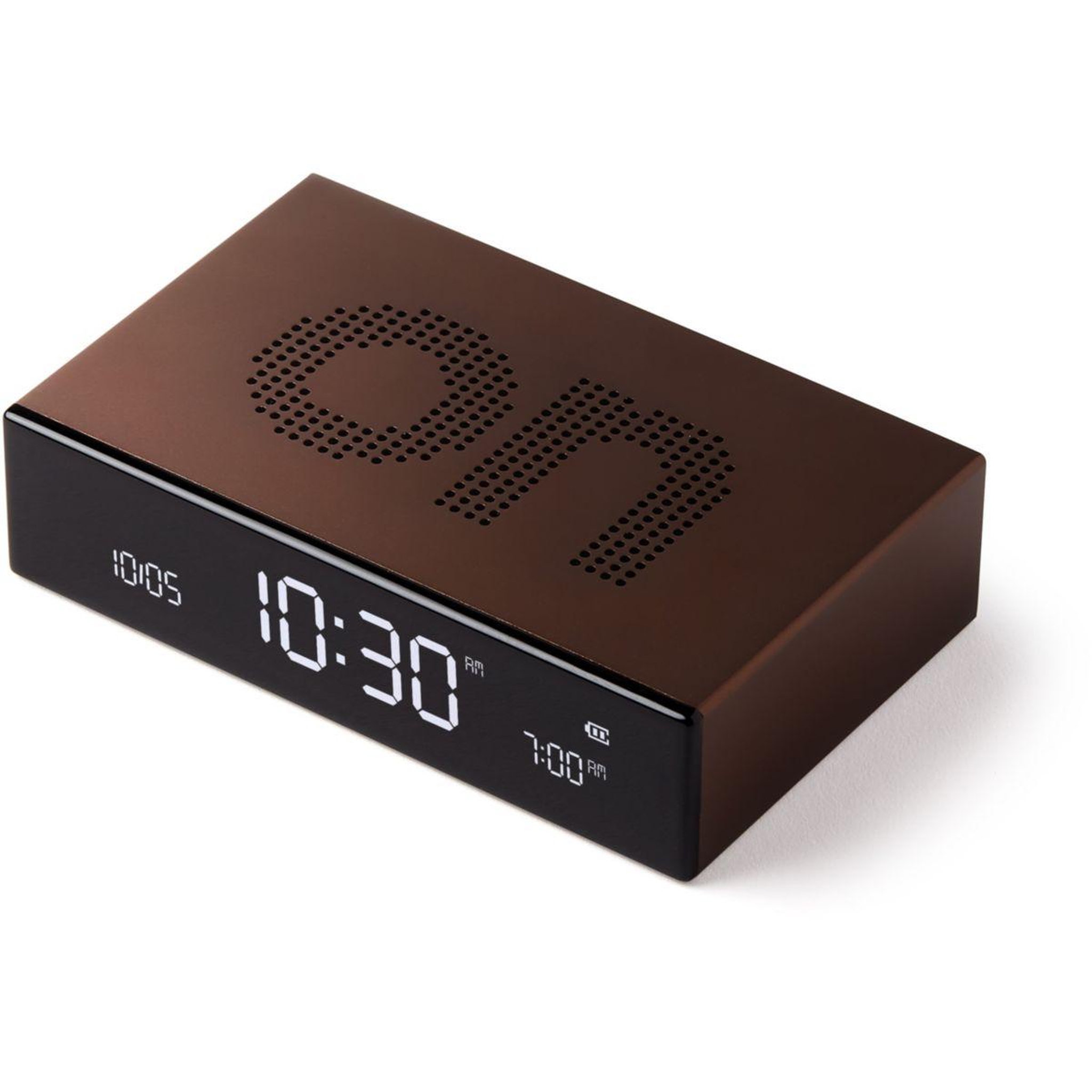 Voir la diapositive 2 : LEXON Réveil Flip Premium Rechargeable Bronze