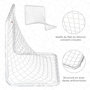 Voir la diapositive 6 : HOMCOM Set de 2 mini cages de football pour enfant - ballon, pompe, piquets inclus - 78L x 46l x 56H cm - métal blanc