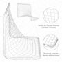 Voir la diapositive 6 : HOMCOM Set de 2 mini cages de football pour enfant - ballon, pompe, piquets inclus - 78L x 46l x 56H cm - métal blanc