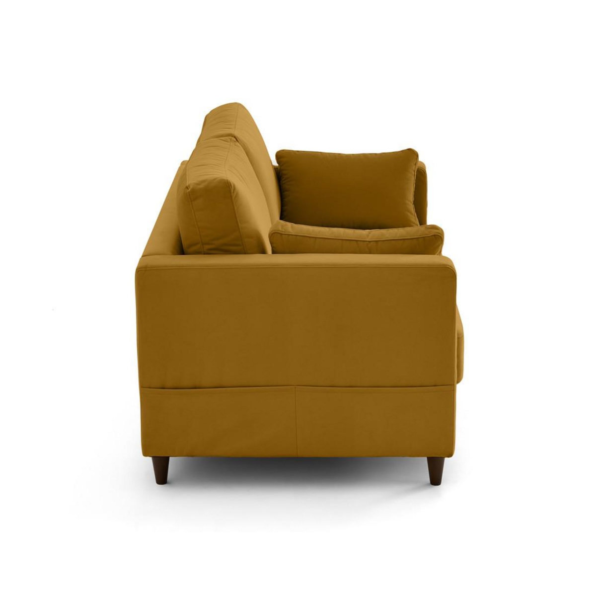 LISA DESIGN Anna - canapé droit 2 places avec poche en velours - pieds en bois