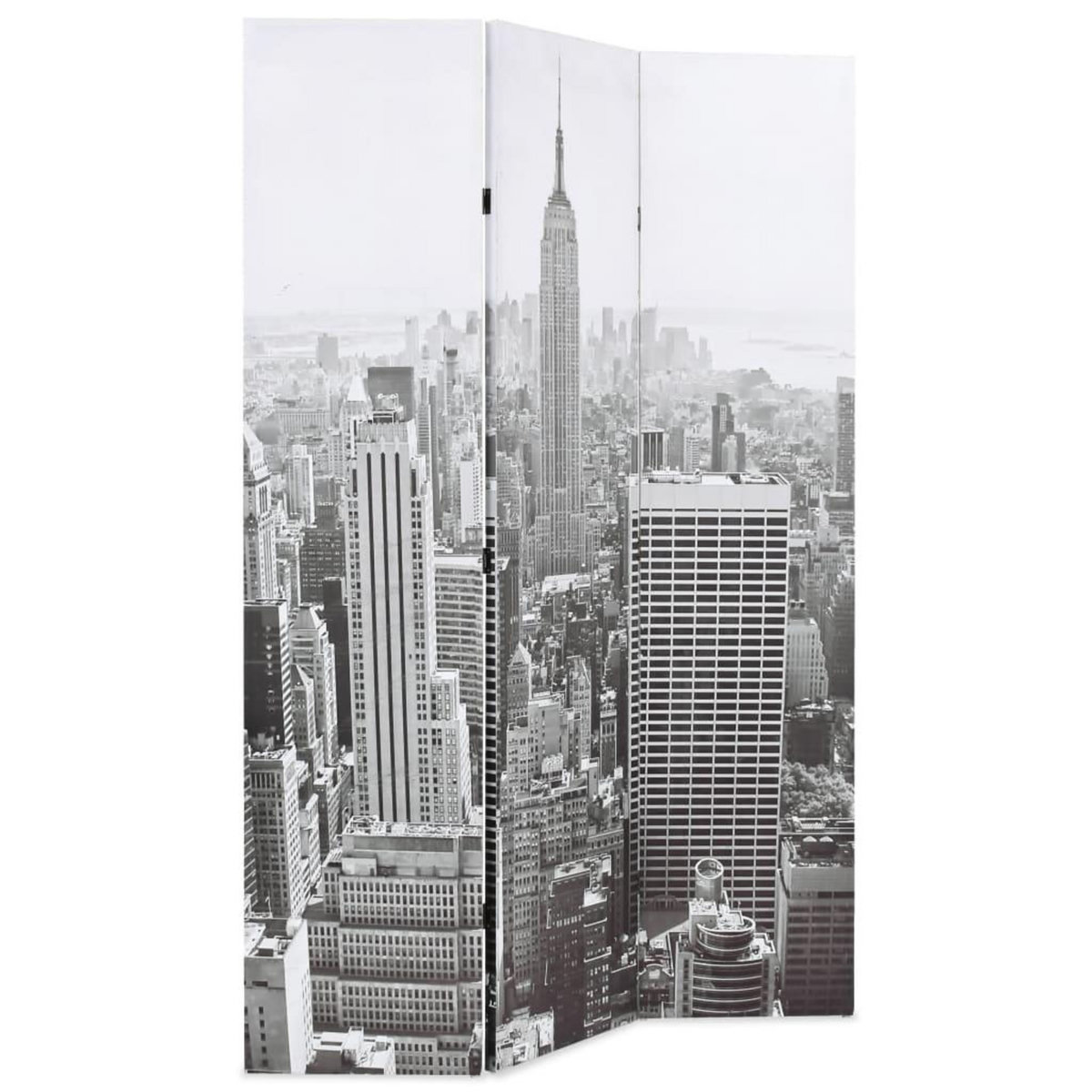VIDAXL Cloison de separation pliable 120x170 cm New York Noir et blanc