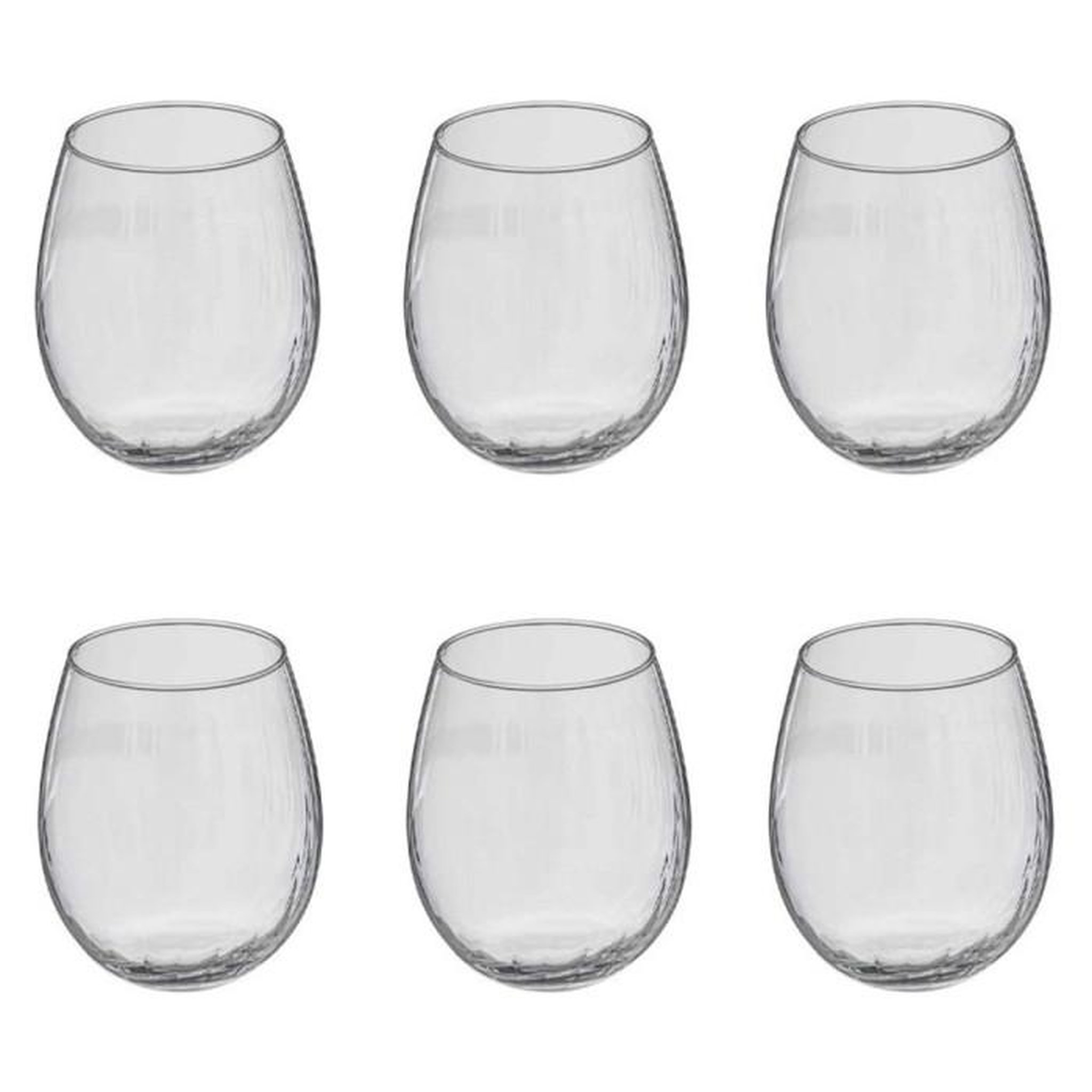 SECRET DE GOURMET Lot de 6 Verres à Eau  Volta  44cl Transparent