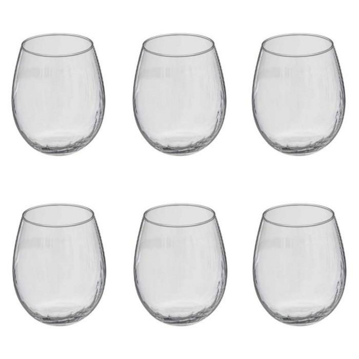 SECRET DE GOURMET Lot de 6 Verres à Eau  Volta  44cl Transparent
