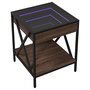 Voir la diapositive 3 : VIDAXL Table de chevet avec LED infini chene marron 40x40x49 cm