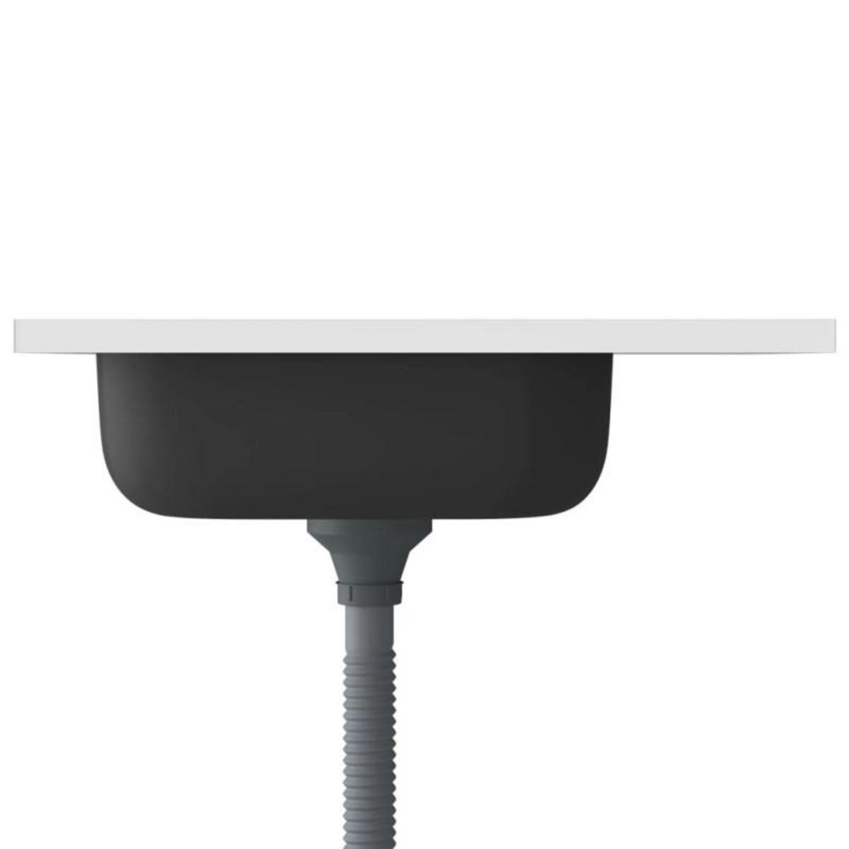 VIDAXL Évier de cuisine et égouttoir argenté 600x500x155 mm inox