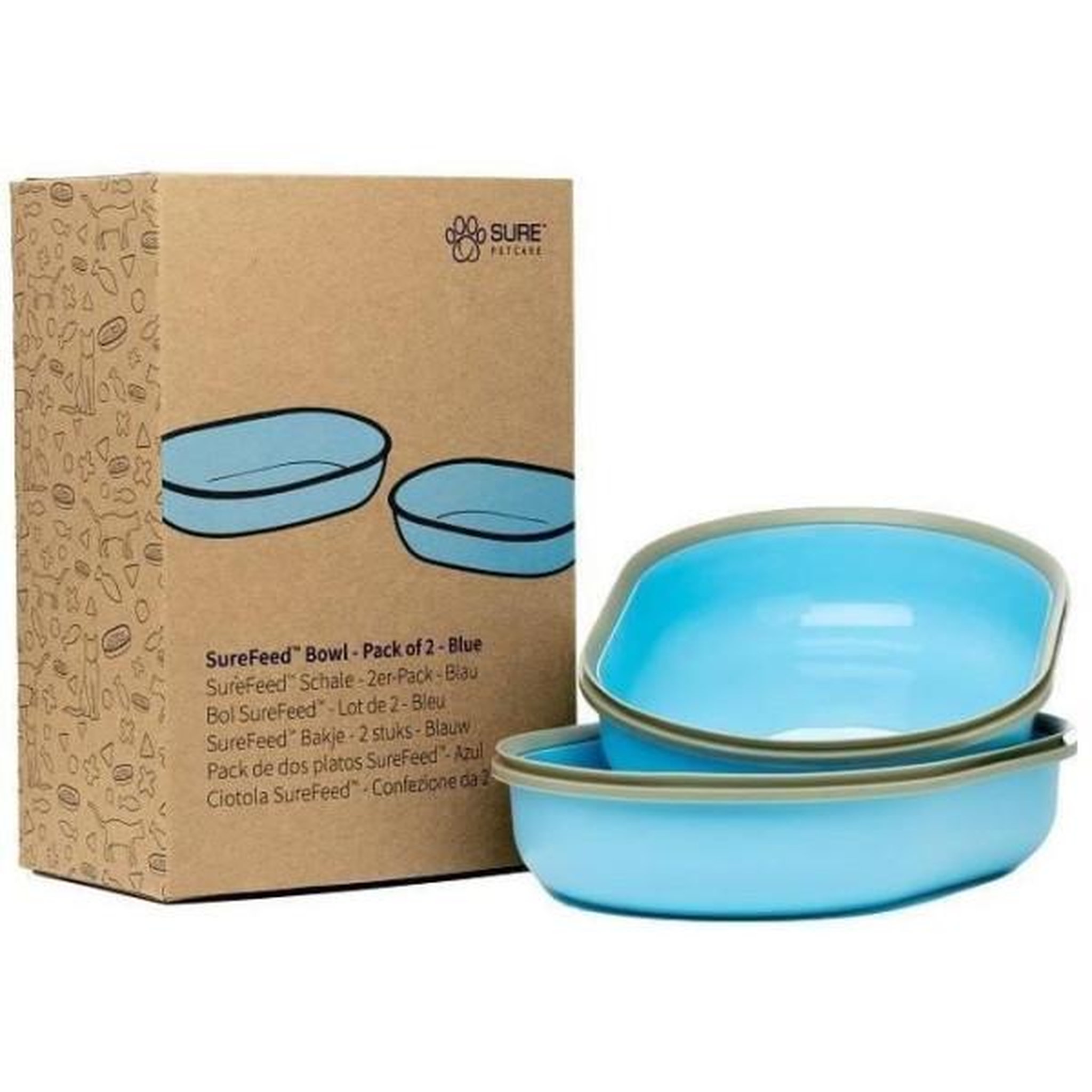 Pet Safe SUREFEED Bol simple - Lot de 2 (bleu)