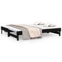 Voir la diapositive 2 : VIDAXL Lit coulissant sans matelas noir 2x(90x200) cm
