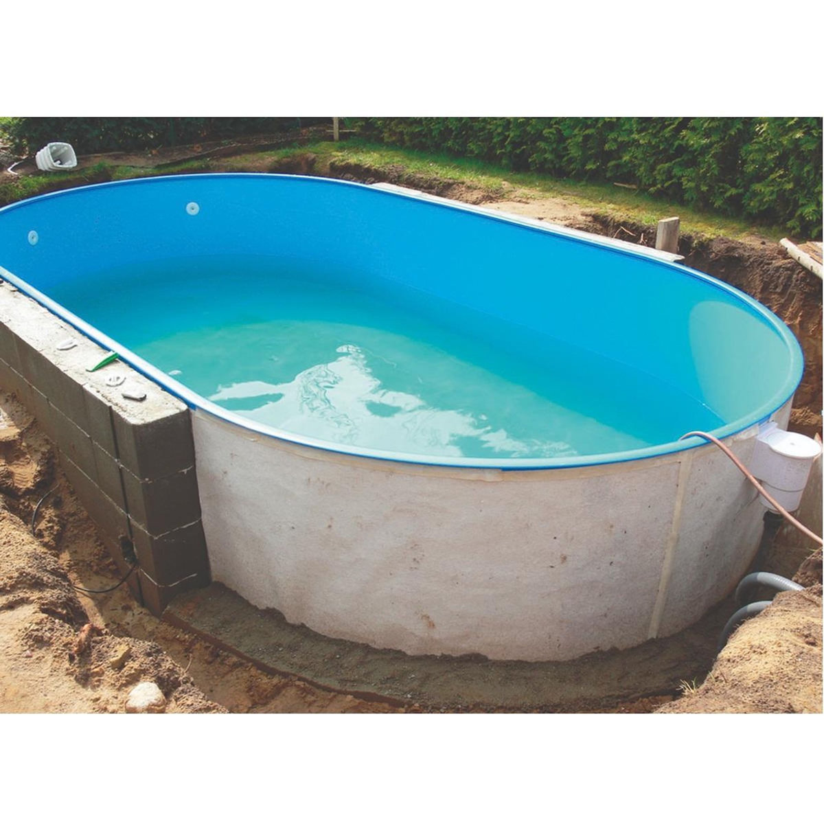 EDG Piscine acier enterrée ronde en kit 4.5mx1.2m - WM164