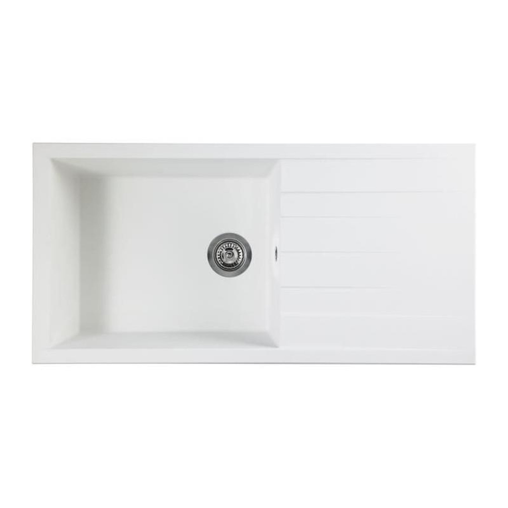 STRADOUR STRADOUR Evier a encastrer CUBE, en SMC BLANC UNI - 17,  1 bac, dim. 100 * 50 cm, vidage manuel
