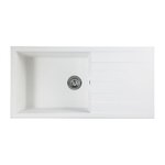 STRADOUR STRADOUR Evier a encastrer CUBE, en SMC BLANC UNI - 17,  1 bac, dim. 100 * 50 cm, vidage manuel