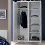 Voir la diapositive 2 : Paris Prix Armoire 2 Portes  Lara  204cm Blanc