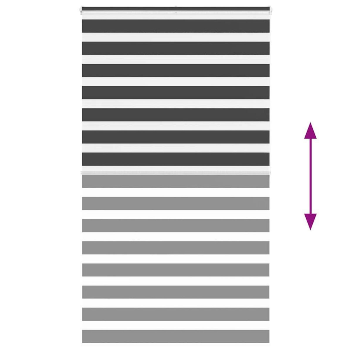 VIDAXL Store zebre noir 135x200 cm largeur du tissu 130,9 cm polyester