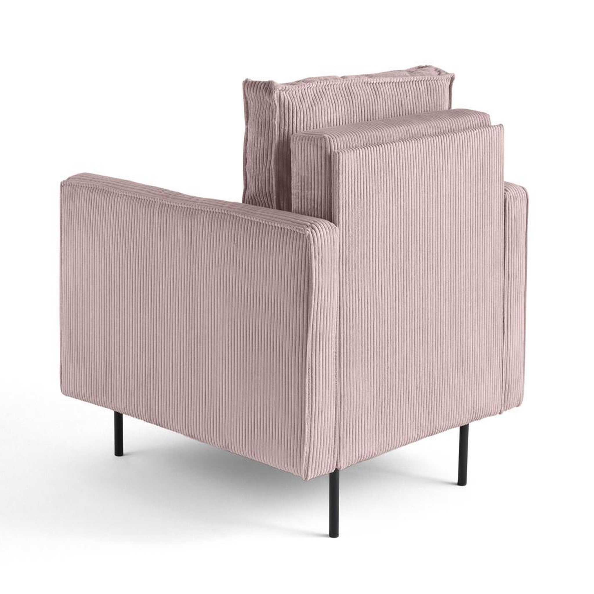 Voir la diapositive 4 : LISA DESIGN Charlie - fauteuil - pieds hauts - en velours côtelé
