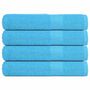 Voir la diapositive 1 : VIDAXL Serviettes 4 pcs turquoise 100x200 cm 360 g m² 100% coton