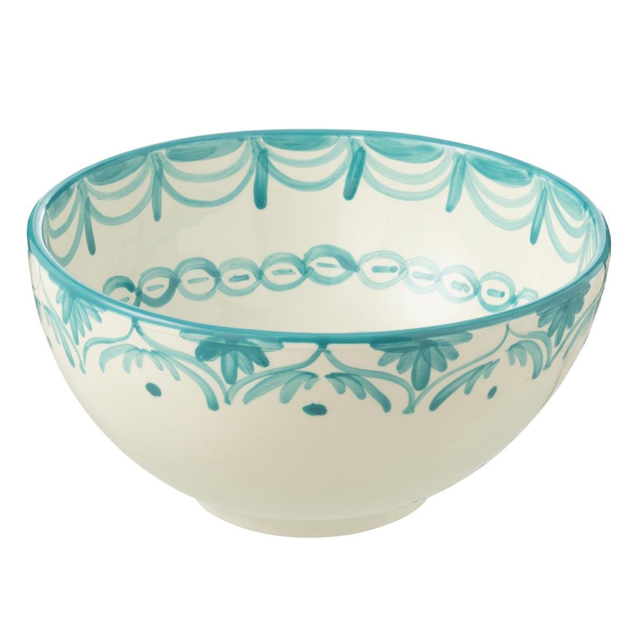 J-LINE Saladier en céramique  granada  28cm bleu aqua