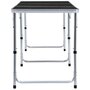 Voir la diapositive 4 : VIDAXL Table pliable de camping Gris Aluminium 180x60 cm