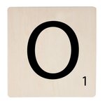 Paris Prix Décoration Murale en Bois  Lettre O  15x15cm Naturel
