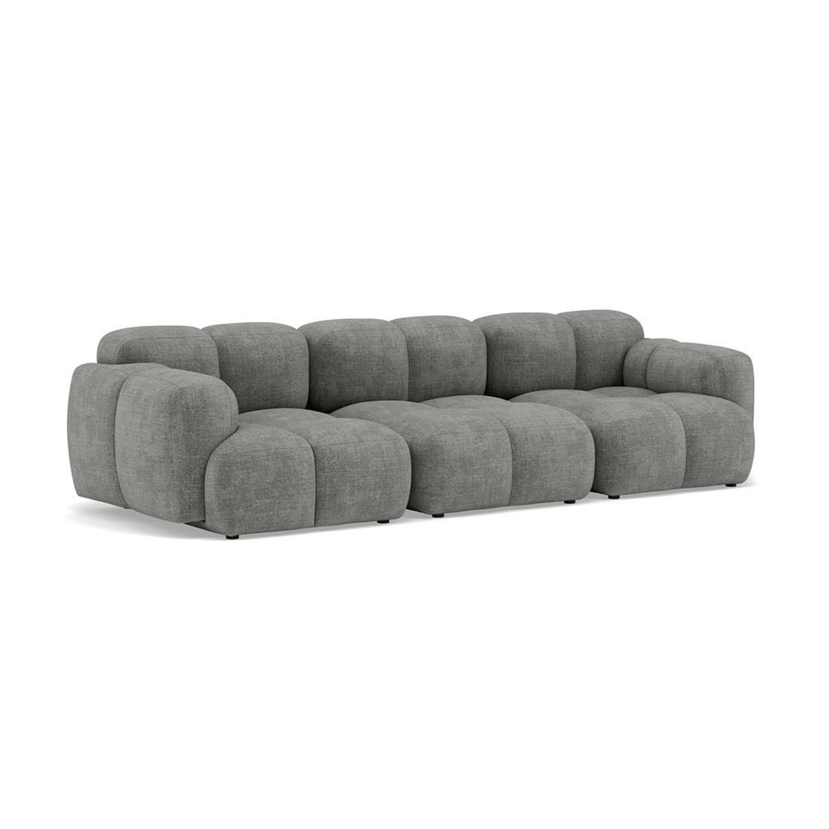 LISA DESIGN Grace - canapé modulable 3 places en velours texturé