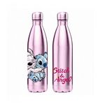WORLD TRADE & TECHNOLOGIE Bouteille Isotherme en Aluminium Stitch et Angel 500 ml - Élégante et Pratique