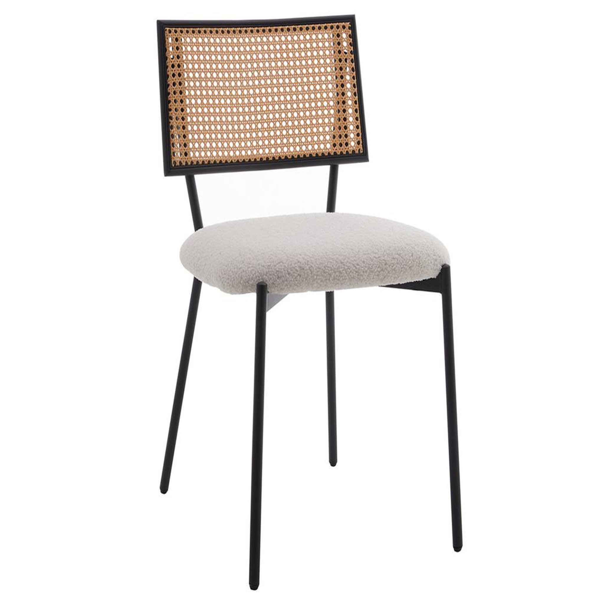 Voir la diapositive 2 : LISA DESIGN Luciano - lot de 4 chaises - en tissu bouclette - beige