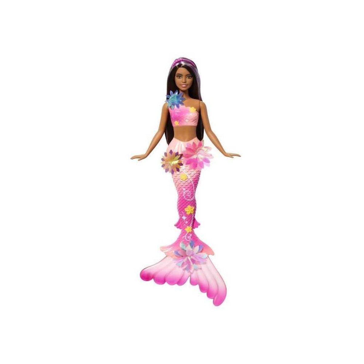 BARBIE Barbie - Sirene Fleur Magique - Poupée aux longs cheveux bruns - Barbie - JDM73