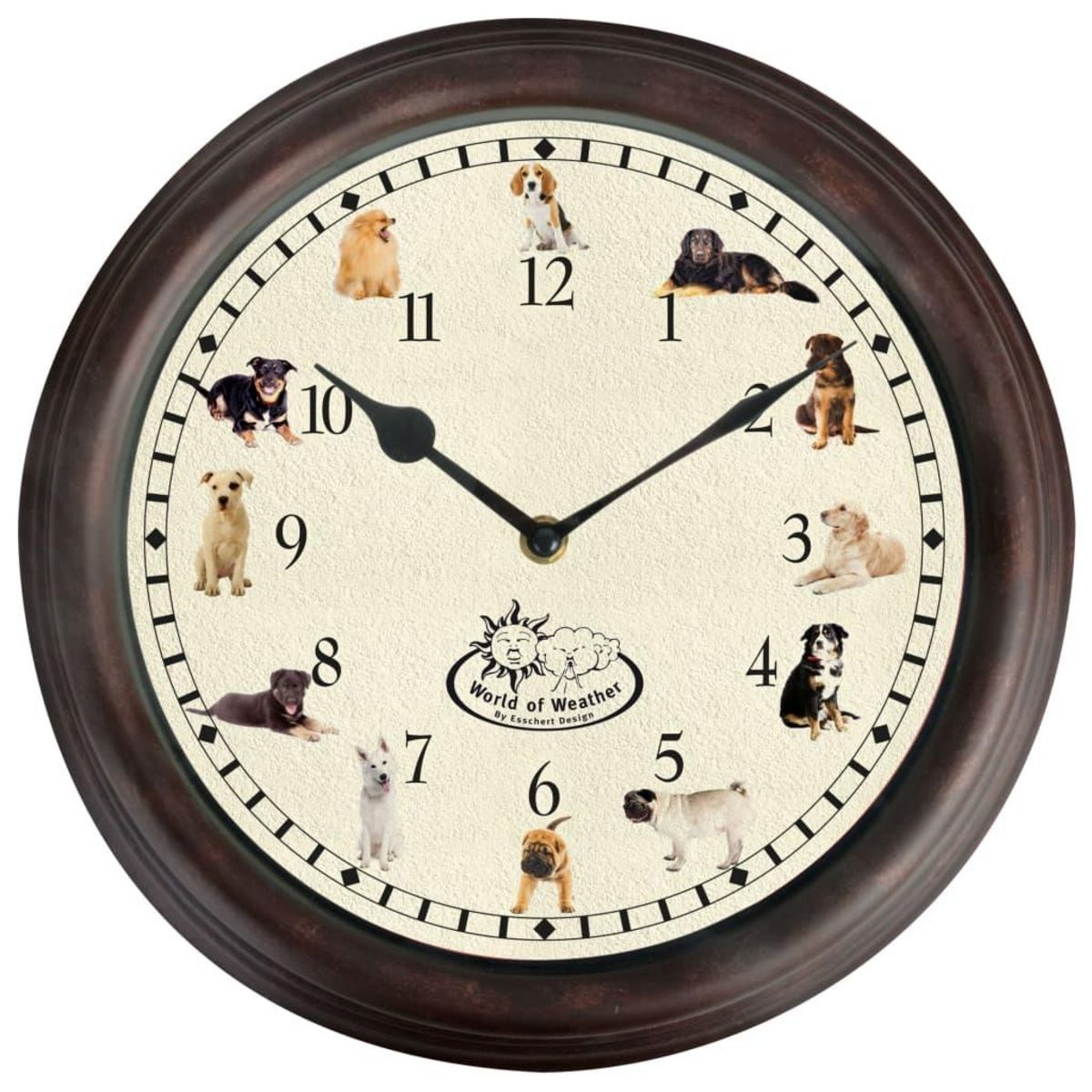 ESSCHERT DESIGN Esschert Design Horloge avec sons de chien