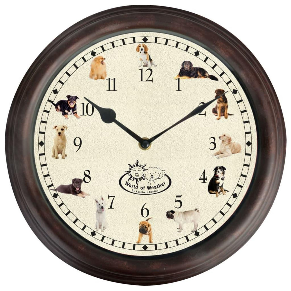 ESSCHERT DESIGN Esschert Design Horloge avec sons de chien