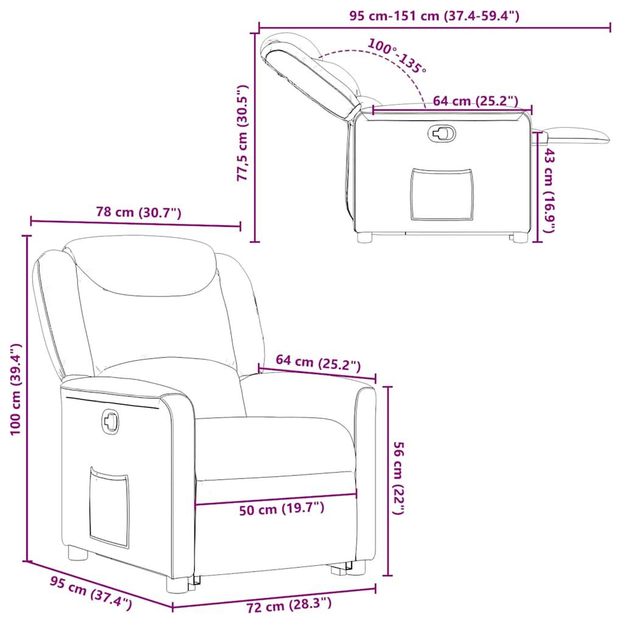 Voir la diapositive 6 : VIDAXL Fauteuil inclinable Creme Tissu