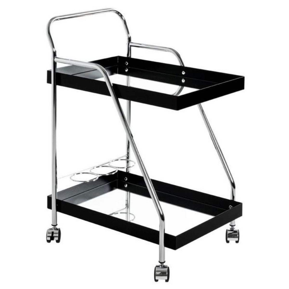 Paris Prix Desserte 2 Niveaux  Porte-Bouteilles  83cm Noir