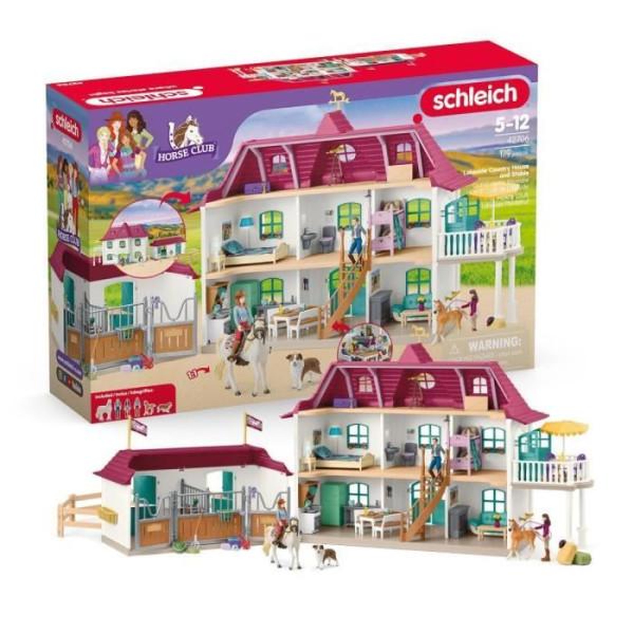 Schleich Coffret Grand centre équestre de Lakeside, SCHLEICH 42706, Horse Club, Des 4 ans