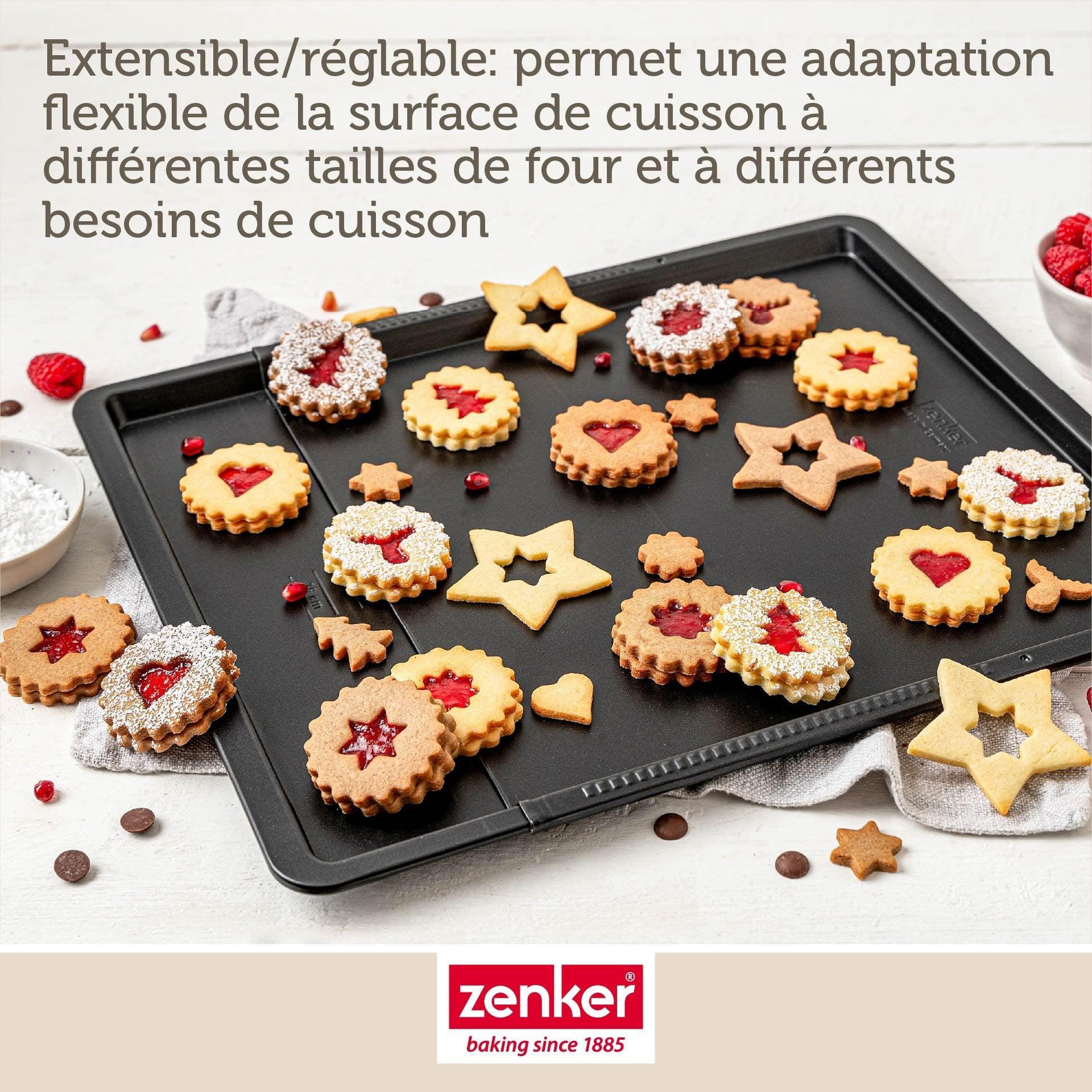 Voir la diapositive 2 : ZENKER Plaque de cuisson four extensible de 37 à 52 cm zenker perfect black +