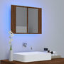 Voir la diapositive 3 : VIDAXL Armoire a miroir LED Chene marron 60x12x45 cm Bois d'ingenierie
