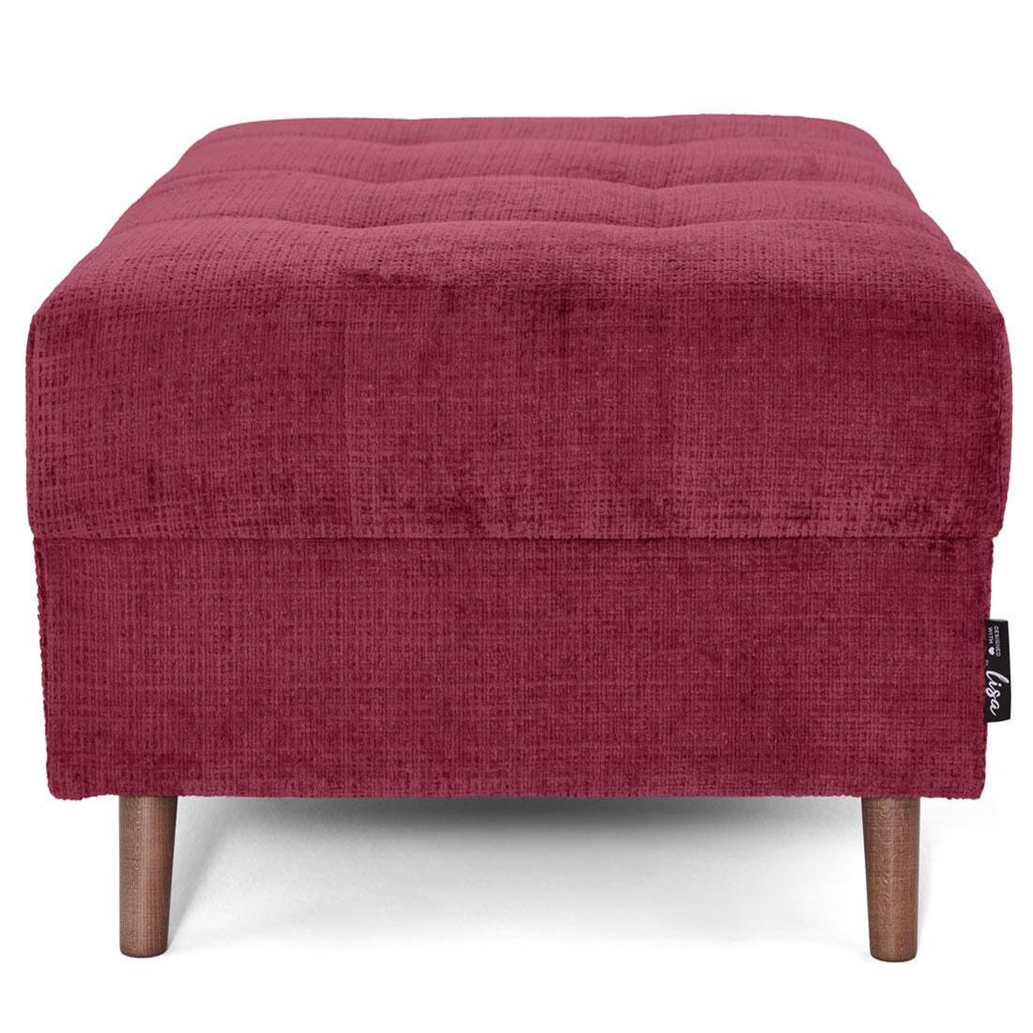 Voir la diapositive 3 : LISA DESIGN Rune - pouf en velours texturé