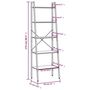 Voir la diapositive 6 : VIDAXL Etagere sur pied 5 niveaux Marron clair et noir 56x35x174 cm