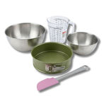 ZENKER Set de 5 ustensiles de pâtisserie moule à manqué bol spatule pâtisserie et verre doseur Zenker Green Vision